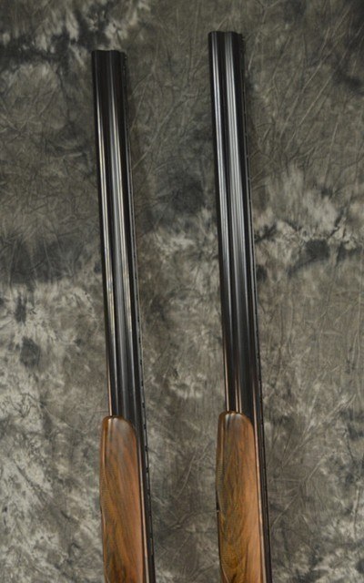 Rare and unique matched pair of 16 ga. scaled custom Perazzi MX16 Lusso driven game guns, case hardened, 30 3/4 in. upgraded wood, consecutive SN - Image 1 of 15