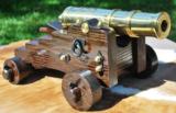 Brook's USA Brass 24 Pounder Black Powder Cannon Mounted on My Custom Rendition of 18th Century Naval/Ships Carriage. - 1 of 11