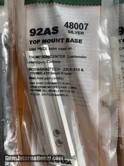 Weaver Bases for Thompson Center Contender, Encore and Omega