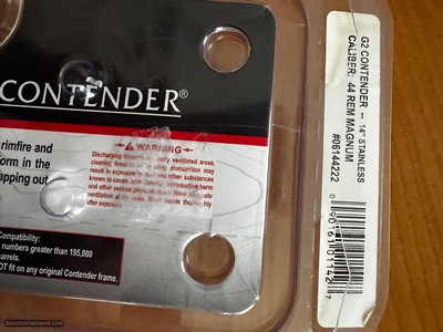 Thompson Center Contender 44 Rem Mag SST BarrelNIB - Image 3 of 3