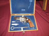 Smith and Wesson 27-2 3.5" Nickel 3 T's W/Case - 1 of 5