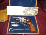 Smith and Wesson 27-2 4" Nickel W/Mahogany Case! - 1 of 4