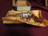 Smith and Wesson 34-1 4" Nickel Unfired in the Box - 1 of 4