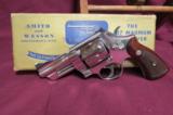 Smith and Wesson Pre 27 3" Nickel 5 Screw W/Box - 1 of 8