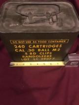 Early WWII unopened, unissued M1 Garand ammo - 3 of 4