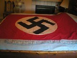 WW11 GERMAN NAZI FLAG 54'' X 75" EXCELLENT FOR ITS AGE - 3 of 6