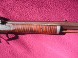 HALF-STOCK KENTUCKY PERCUSSION RIFLE, MFG. GEORGE GOULCHER NY, NY. HEAVY 36 INCH OCTAGON BARREL. - 5 of 8