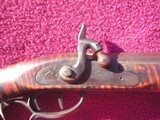 HALF-STOCK KENTUCKY PERCUSSION RIFLE, MFG. GEORGE GOULCHER NY, NY. HEAVY 36 INCH OCTAGON BARREL. - 4 of 8