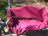 HALF-STOCK KENTUCKY PERCUSSION RIFLE, MFG. GEORGE GOULCHER NY, NY. HEAVY 36 INCH OCTAGON BARREL. - 1 of 8