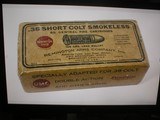 50rds. UNOPENED REMINGTON ARMS CO. INC.38 SHORT COLT SMOKELESS VINTAGE COLLECTIBLE AMMO. - 5 of 5