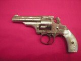 MERWIN HULBERT SMALL FRAME DBL. ACTION FULLY ENGRAVED 32CAL. NICKEL REVOLVER MOTHER OF PEARL GRIPS - 6 of 8