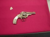 MERWIN HULBERT SMALL FRAME DBL. ACTION FULLY ENGRAVED 32CAL. NICKEL REVOLVER MOTHER OF PEARL GRIPS - 8 of 8