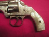MERWIN HULBERT SMALL FRAME DBL. ACTION FULLY ENGRAVED 32CAL. NICKEL REVOLVER MOTHER OF PEARL GRIPS - 2 of 8