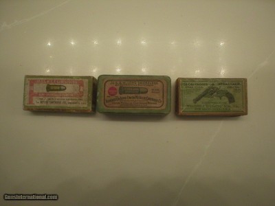 32 REMINGTON BOX AMMO, 32 PETERS CARTRIDGE BOX AMMO, 32 WINCHESTER BOX AMMO CENTER FIRES.