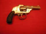 IVER JOHNSON SAFETY HAMMERLESS DOUBLE ACTION 32 S&W, REVOLVER, LOW SERIAL NUMBER 2X. TOP BREAK. ORIGINAL BOX.