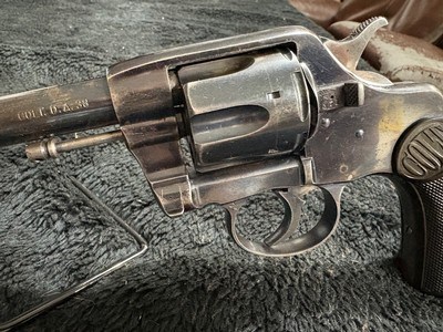 Colt New Navy 38 revolver with letter and USN pouch! - Image 2 of 11