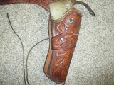 Original AntiqueVisalia Floral Hand Tooled Holster for a Colt SAA in very good condition. - 2 of 8