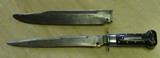 ultra Rare 1830's Dog Bone bowie knife-with original silver scabbard - 3 of 5