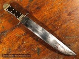 1840 Rose bowie with pseudo english makers mark - 1 of 10