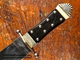 1840 Rose bowie with pseudo english makers mark - 3 of 10