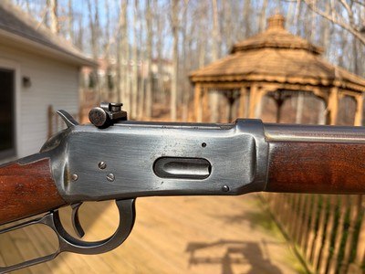 Rare Winchester Mdl 55 30 WCF solid frame with Lyman 56 peep sight - Image 7 of 13