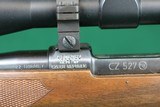 LNIB CZ 527 LUX .22 Hornet Bolt Action Rifle with Checkered Walnut Stock - 17 of 25