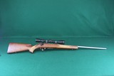Rare Anschutz 1730 .22 Hornet Bolt Action Heavy Stainless Barrel with Checkered Walnut Stock German Manufacture - 2 of 24