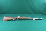 NIB Ruger M77 Hawkeye RSI SS Stainless Mannlicher .243 Winchester Bolt Action Carbine Rifle With Checkered Walnut Stock - 2 of 23