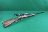 Winchester 43 Deluxe .22 Hornet Bolt Action Rifle W/Checkered Walnut Stock and Weaver K-4-60-B Scope - 1 of 23