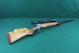 ONE OF A KIND - Winchester 1885 C.C. Johnson R-2 High Quality Custom Single Shot Engraved w/Gold Inlay, Heavy Barrel& Highly Figured Checkered Stock - 1 of 24