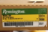 LNIB Remington 504 .22 LR Bolt Action Rifle With Checkered Walnut Stock - 22 of 23