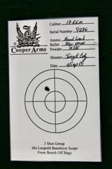 ANIB Cooper Model 21 VR .17 Remington Single Shot Bolt Action Rifle With AA Checkered Walnut Stock - 2 of 23