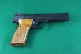 Smith &n Wesson Model 41 .22 Long Rifle Semi-Automatic Pistol with Checkered Walnut Grips and Heavy Barrel - 6 of 22