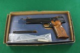 Smith &n Wesson Model 41 .22 Long Rifle Semi-Automatic Pistol with Checkered Walnut Grips and Heavy Barrel - 2 of 22