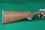 ANIB Ruger M77 Hawkeye Satin Stainless RSI .223 REM Bolt Action Rifle with Checkered Mannlicher Stock - 3 of 25