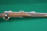 ANIB Ruger M77 Hawkeye Satin Stainless RSI .223 REM Bolt Action Rifle with Checkered Mannlicher Stock - 4 of 25