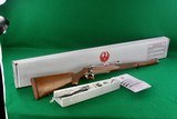 ANIB Ruger M77 Hawkeye Satin Stainless RSI .223 REM Bolt Action Rifle with Checkered Mannlicher Stock - 1 of 25