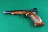 Browning BELGIUM MEDALIST .22 LR Semi-Automatic Pistol with Case, Weights & Checkered Walnut Target Grips - 5 of 24