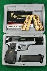 Browning HI-POWER TWO-TONE SIGNATURE MODEL 9MM Luger Semi-Automatic Pistol with Fully Checkered Wrap Around Grips - 1 of 19