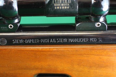 Steyr Daimler Puch Mannlicher Model SL Varmint .223 Remington Bolt Action Rifle with Checkered Walnut Stock - Image 17 of 24