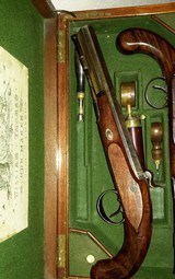 WILLIAM THOMAS, HIGH QUALITY LONDON GUNMAKER RARE CASED DUELING PISTOLS - 11 of 14