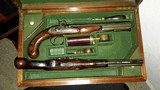WILLIAM THOMAS, HIGH QUALITY LONDON GUNMAKER RARE CASED DUELING PISTOLS - 6 of 14