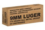 9MM Luger / Parabellum / Remnington / 125 Grain FMJ