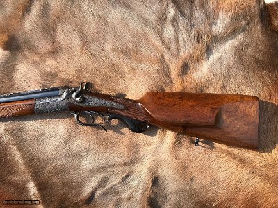 German made over under combination .22 Hornet under 16 gauge sporting rifle.