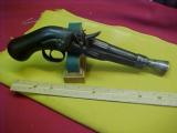 #0572 Flint Sash Pistol, unmarked with radical iron barrel - 1 of 11