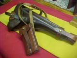 #001 Holster Rig, brown Artillery Model Luger, with shoulder stock, cleaning rod, - 1 of 10