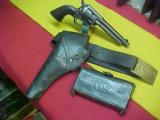 #4952 Colt S/A, 5-1/2”x45COLT, “U.S.” Artillery model w/belt, holster, and McKeever ammo pouch - 1 of 25