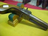 #3845 Belgian Double Barreled Boot pistol, 3-1/2”x44cal percussion - 2 of 8