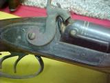 #4829 J.H.Johnston, Pittsburg PA. marked percussion double barreled shotgun, 10guage - 3 of 10
