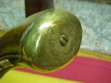 #2470 British Flintlock military size brass barreled Gentlemans or Officers Pistol - 11 of 14